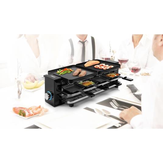 Piastra pieghevole per raclette, per 2 persone con spatola e candeline -  PEARL