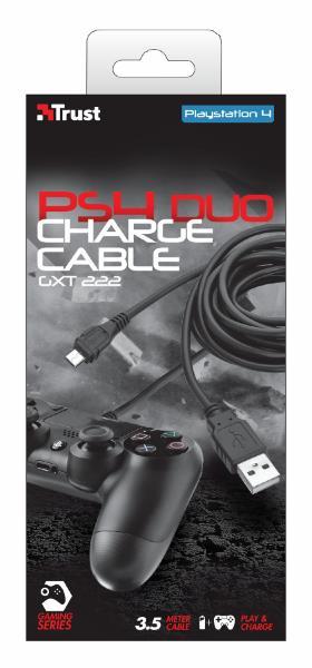 TRUST GXT 222 Duo Charge&Play Cable PS4 - 12