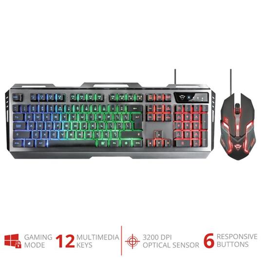 TRUST GXT 845 Tural Gaming Keyboard+Mous - gioco per Console e accessori -  Trust - Controller e Gamepad - Videogioco | IBS