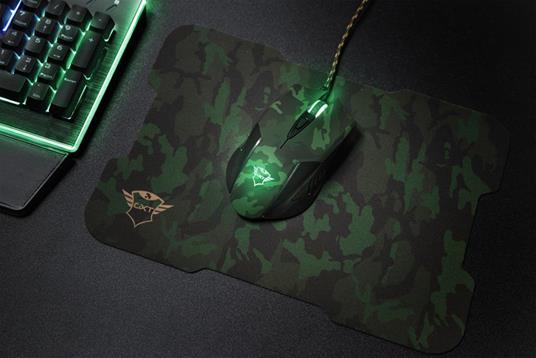 Trust - Mouse Gaming + Tappeto GXT 781 Rixa Camo Mouse PC - 10