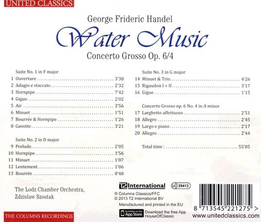 Water Music - CD Audio di Georg Friedrich Händel - 2