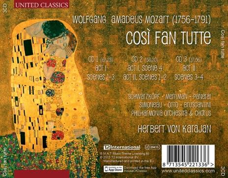 Così fan tutte - CD Audio di Wolfgang Amadeus Mozart,Herbert Von Karajan,Elisabeth Schwarzkopf,Rolando Panerai - 2