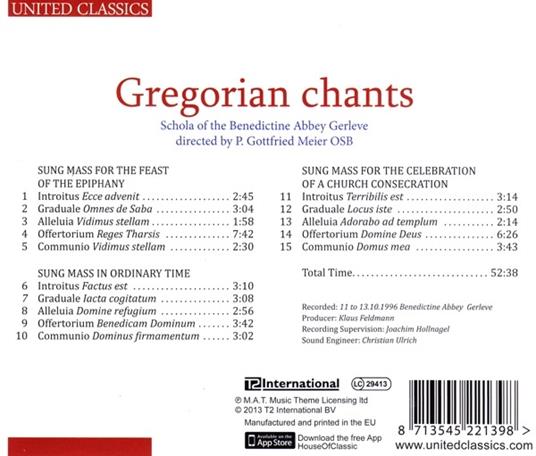 Gregorian Chants - CD Audio - 2