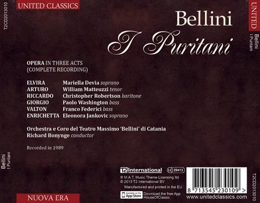 I Puritani - CD Audio di Vincenzo Bellini,Mariella Devia - 2