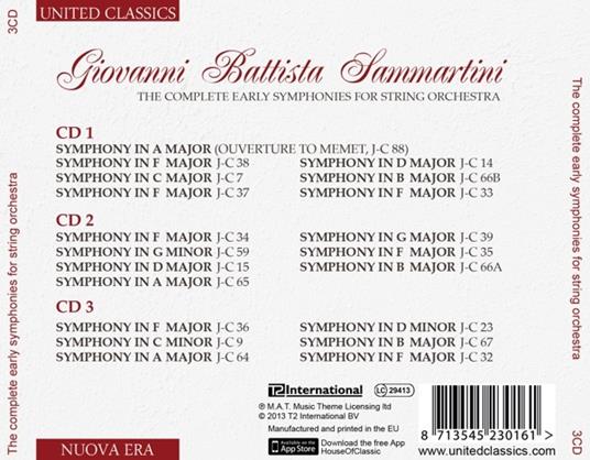 Sinfonie giovanili - CD Audio di Giovanni Battista Sammartini - 2