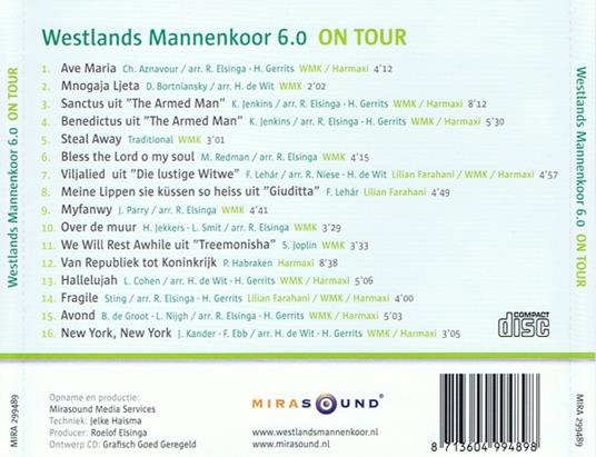 On Tour - CD Audio di Westlands Mannenkoor - 2