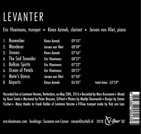 Levanter - CD Audio di Eric Vloeimans - 2