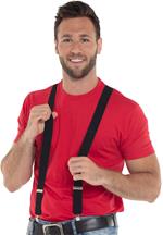 Folat: Suspender Uni Black. Bretelle Tinta Unita Nere