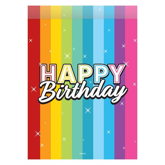 Folat: Partybags Rainbow Bday 16.5X23Cm /8