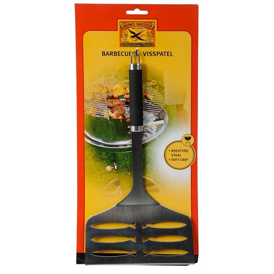 Spatola Barbecue Per Pesce Acciaio Inox Colore Nero Soft Grip Grigliate -  Bakaji - Idee regalo | IBS