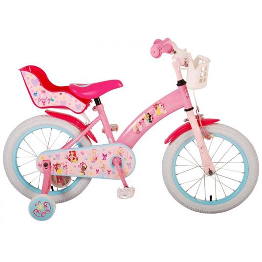 Bicicletta Per Bambini 16" Disney Principesse Con Cestino, Portabambole E Movimento Sfera 21690