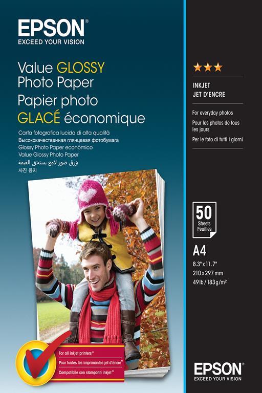 Epson Value Glossy Photo Paper - A4 - 50 Fogli carta fotografica - Epson -  Foto e videocamere | IBS