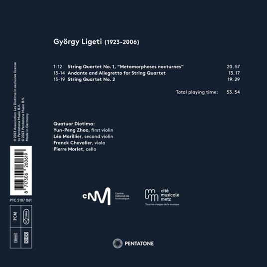 Metamorphosis - CD Audio di György Ligeti,Quatuor Diotima - 2