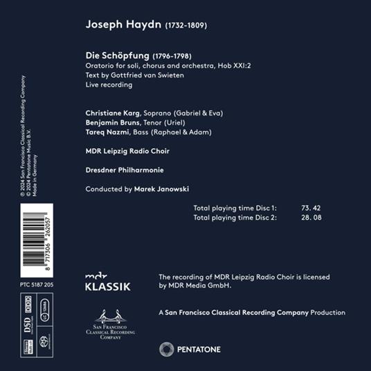 Die Schopfung (2 Sacd) - CD Audio di Franz Joseph Haydn - 2