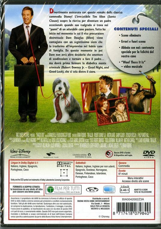 Shaggy Dog. Papà che abbaia... non morde di Brian Robbins - DVD - 2