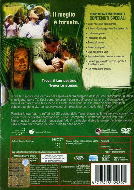 Lost. Stagione 3 (Serie TV ita) (8 DVD) di Jack Bender,Paul A. Edwards,Stephen Williams - DVD - 2