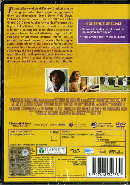 The Help - DVD - Film di Tate Taylor Drammatico