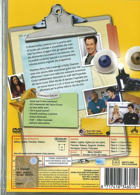 Scrubs. Medici ai primi ferri. Serie 4 (4 DVD) di Bill Lawrence,Gail Mancuso,Ken Whittingham - DVD - 2