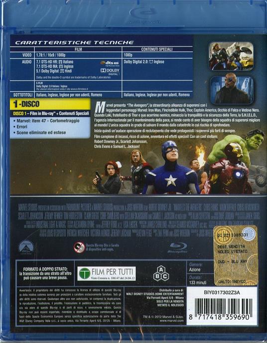 The Avengers di Joss Whedon - Blu-ray - 2