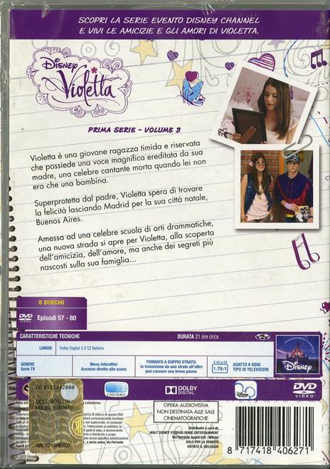 Violetta. Stagione 1. Vol. 3 di Jorge Nisco,Martín Saban - DVD - 2