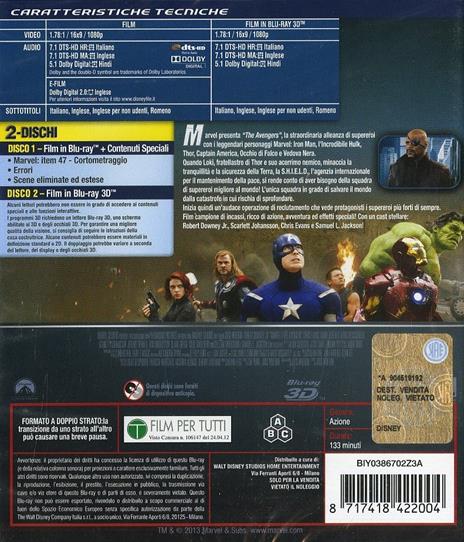 The Avengers (Blu-ray + Blu-ray 3D) di Joss Whedon - 2