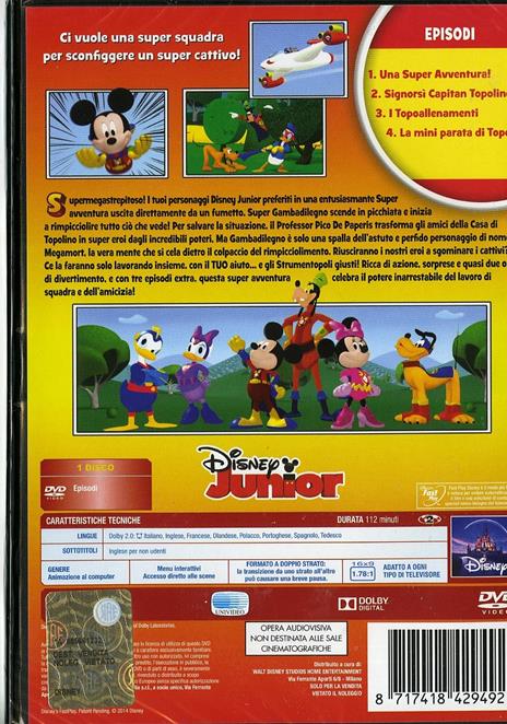 La casa di Topolino. Superavventura - DVD - Film di Rob LaDuca , Sherie  Pollack Animazione | IBS