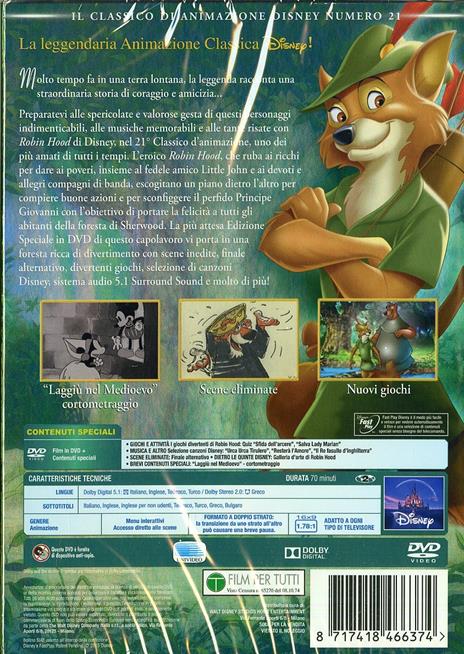Robin Hood (DVD) di Wolfgang Reitherman - DVD - 2