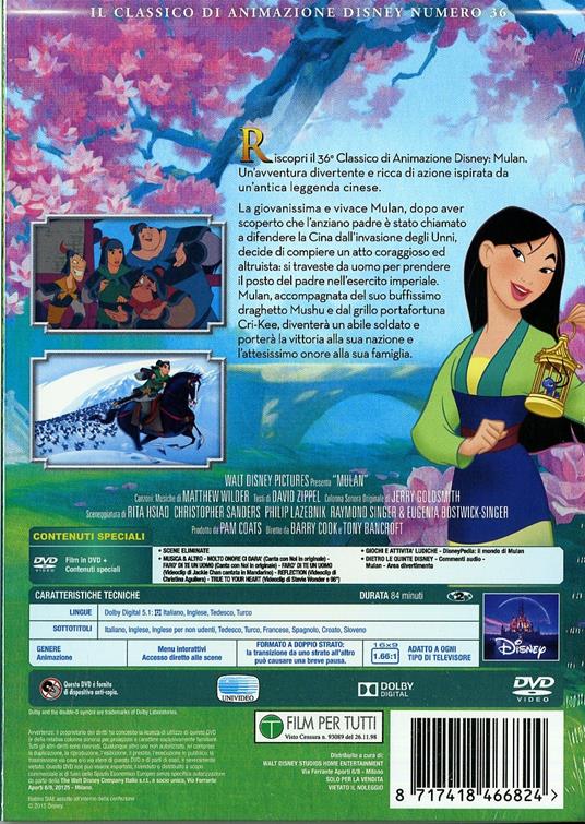 Mulan (DVD) - DVD - Film di Tony Bancroft , Barry Cook Animazione | IBS