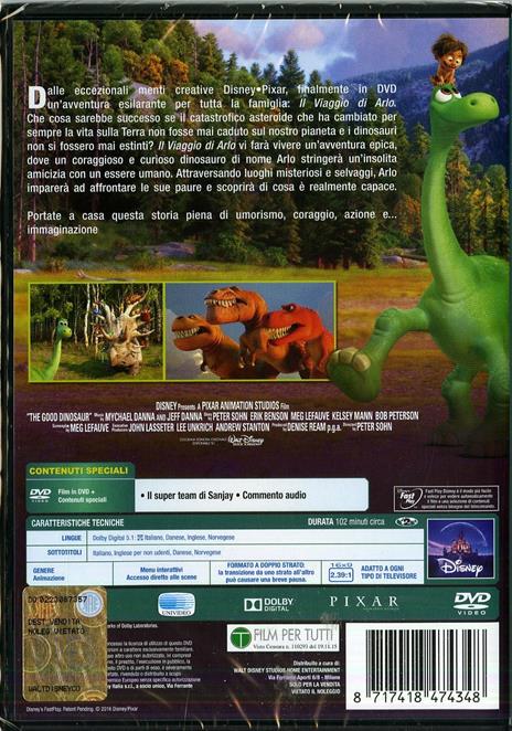 Il viaggio di Arlo di Peter Sohn - DVD - 2