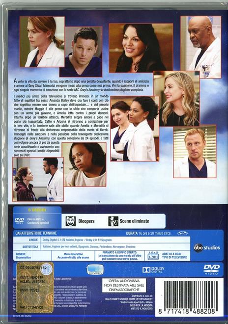 Grey's Anatomy. Serie 12 (6 DVD) di Rob Corn,Tony Phelan,Debbie Allen - DVD - 2