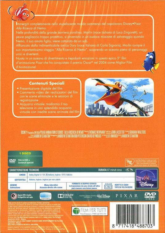 Alla ricerca di Nemo - Collection 2016 (DVD) - DVD - Film di Andrew Stanton  , Lee Unkrich Animazione | IBS