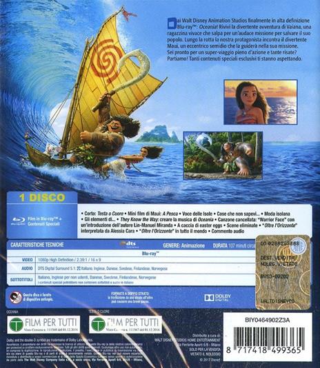 Oceania (Blu-ray) - Blu-ray - Film di Ron Clements , John Musker Animazione  | IBS