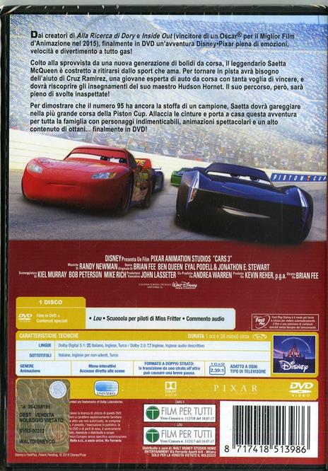 Cars 3 (DVD) - DVD - Film di Brian Fee Animazione | IBS