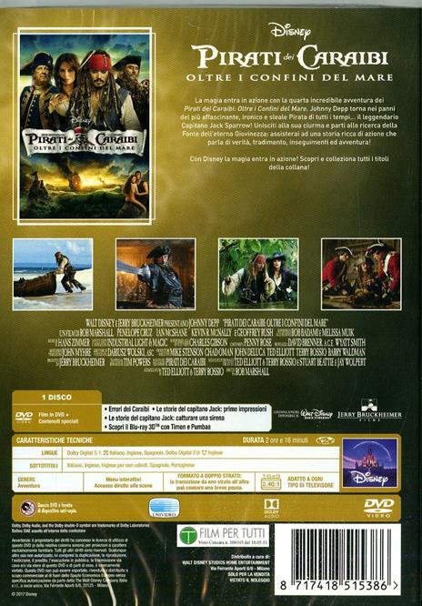 Pirati dei Caraibi. Collezione 5 film (5 Blu-ray) - Blu-ray - Film di Rob  Marshall , Joachim Roenning Avventura