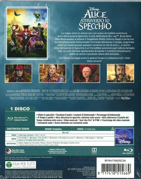 Alice attraverso lo specchio. Limited Edition 2017 (Blu-ray) di James Bobin - Blu-ray - 2