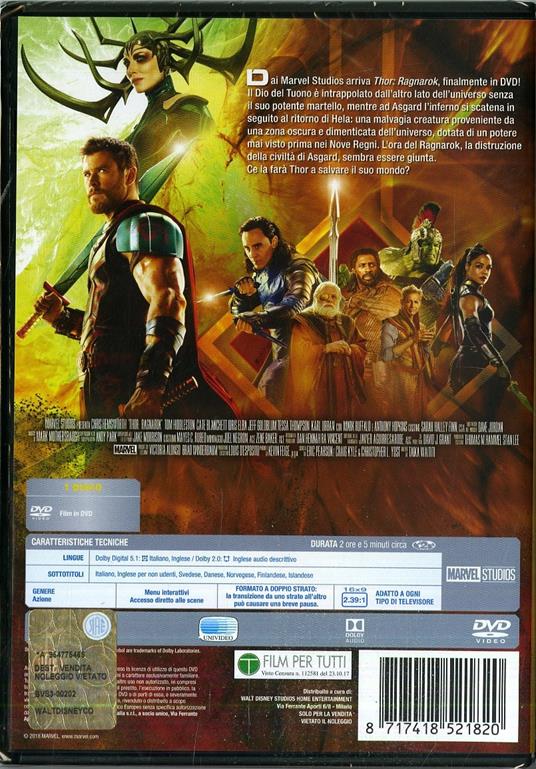 Thor. Ragnarok (DVD) di Taika Waititi - DVD - 2