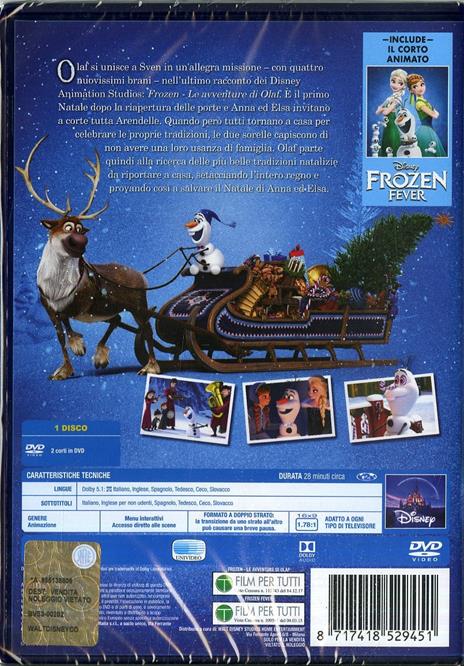 Frozen. Le avventure di Olaf - DVD - Film di Kevin Deters , Stevie Wermers  Animazione | IBS