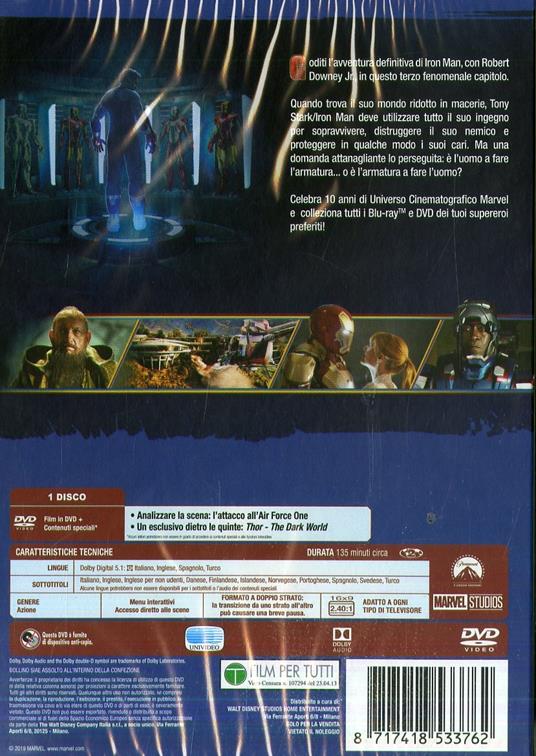 Iron Man 3 di Shane Black - DVD - 2