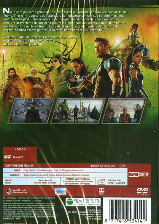 Thor. Ragnarok (DVD) - DVD - Film di Taika Waititi Fantastico | IBS