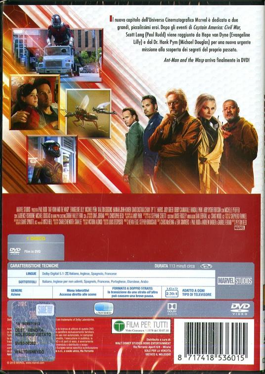 Ant-Man and the Wasp (DVD) - DVD - Film di Peyton Reed Avventura | IBS