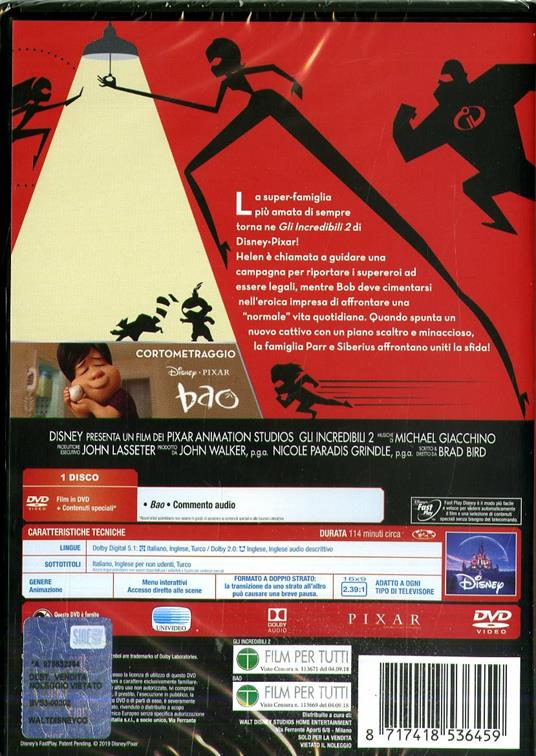 Gli Incredibili 2 (DVD) - DVD - Film di Brad Bird Animazione | IBS