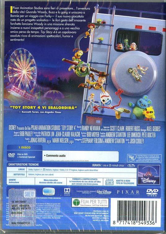 Toy Story 4 (DVD) - DVD - Film di Josh Cooley Animazione | IBS