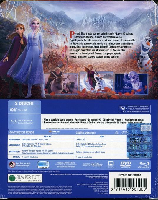 Frozen 2. Il segreto di Arendelle. Con Steelbook (DVD + Blu-ray) - DVD +  Blu-ray - Film di Jennifer Lee , Chris Buck Animazione | IBS