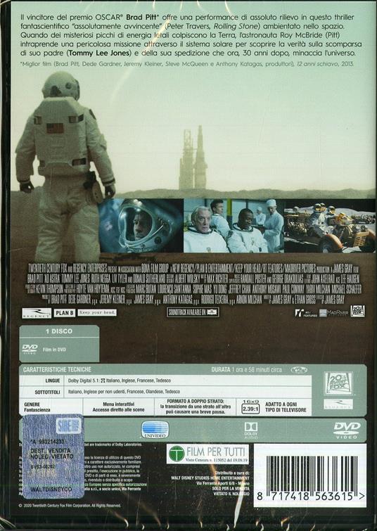 Ad Astra (DVD) di James Gray - DVD - 2