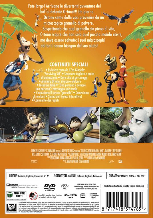 Ortone e il mondi dei Chi. Funtastic (DVD) di Jimmy Hayward,Steve Martino - DVD - 2