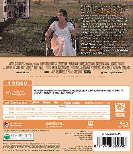 Nomadland (Blu-ray) di Chloé Zhao - Blu-ray - 2