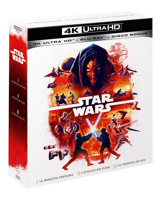 Star Wars Trilogia 1-3 (Blu-ray + Blu-ray Ultra HD 4K) - Blu-ray + Blu-ray  Ultra HD 4K - Film di J. J. Abrams Fantasy e fantascienza