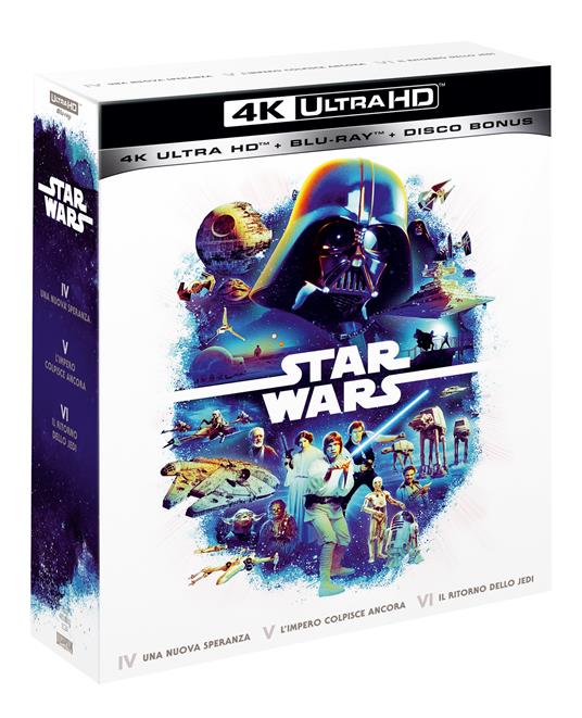Star Wars Trilogia 4-6 (Blu-ray + Blu-ray Ultra HD 4K) di J. J. Abrams