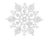 Decorazione Appendibile 12 Fiocchi Di Neve Bianco 12Cm Addobbi Natale Albero