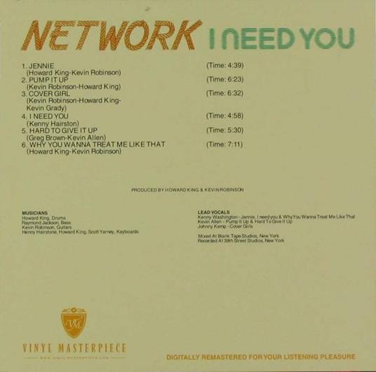 I Need You - CD Audio di Network - 2